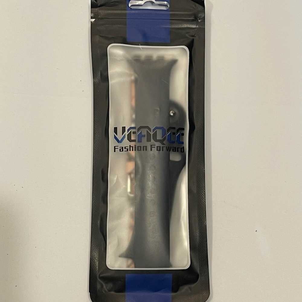 VFAQEE Watch Band Set for Apple Watch 38 40 41mm Khaki Plaid and Black Silicone